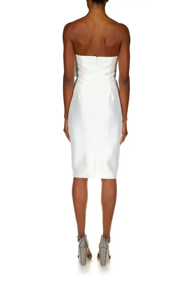 Badgley Mischka Strapless Front Bow Cocktail Dress Size 4/ AU 10 - Image 3
