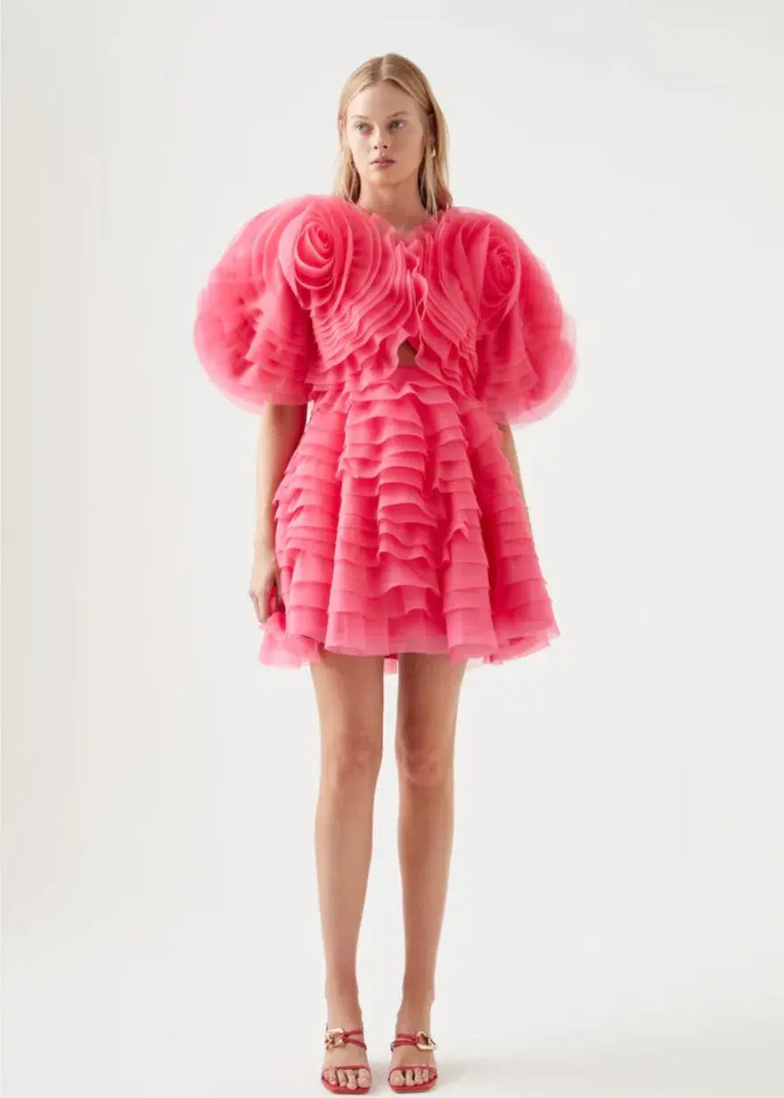 Aje Amour Mini Dress Pink Size 14 - Image 1
