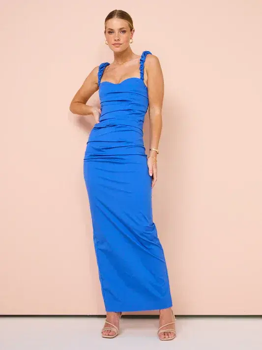 Sir the Label Azul Balconette Gown Cobalt Blue Size 2 / AU 10 for rent on The Volte - main image