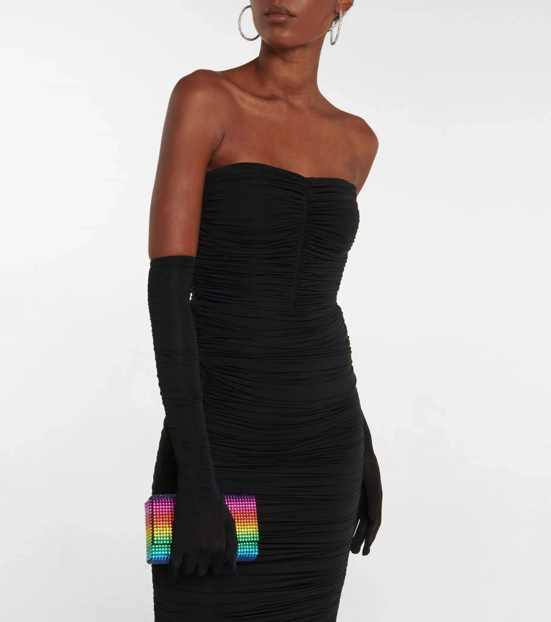 Alex Perry Haynes Strapless Gown With Gloves Black Size 6 - Image 2