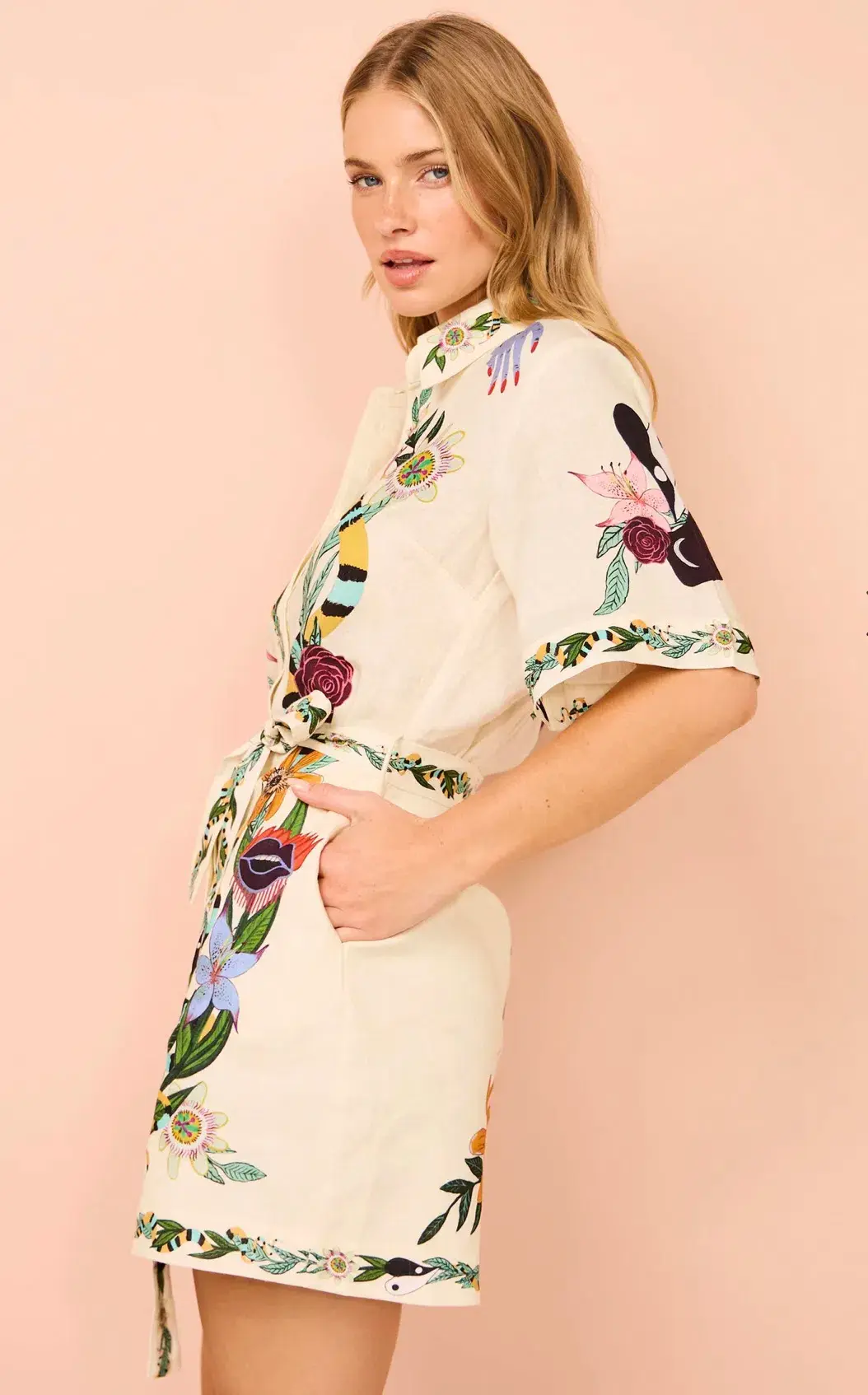 Alemais Meagan Mini Dress Print Size 12 - Image 3