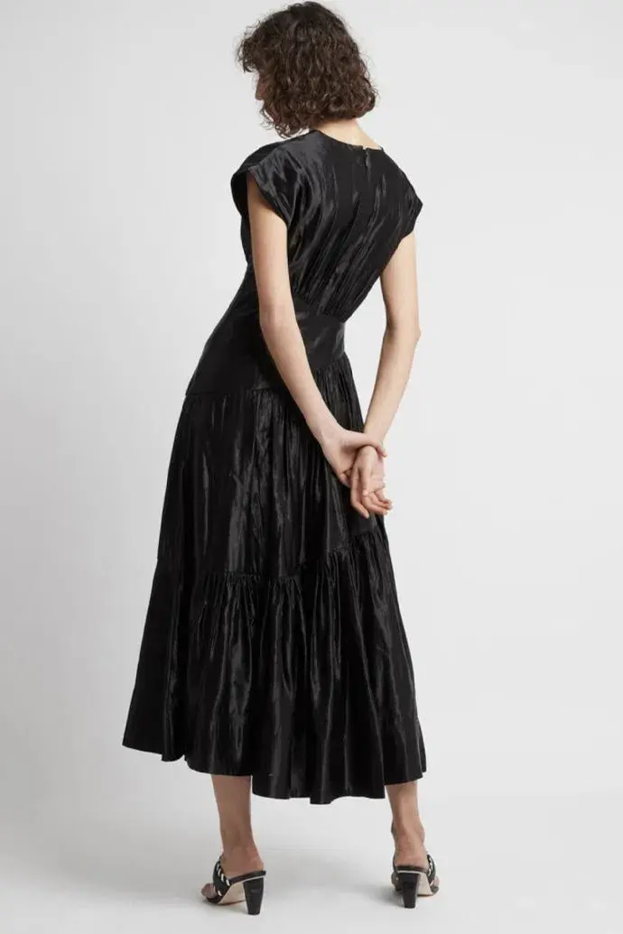 Aje Serendipity Reflection Midi Dress Black Size 10 for rent on The Volte - main image