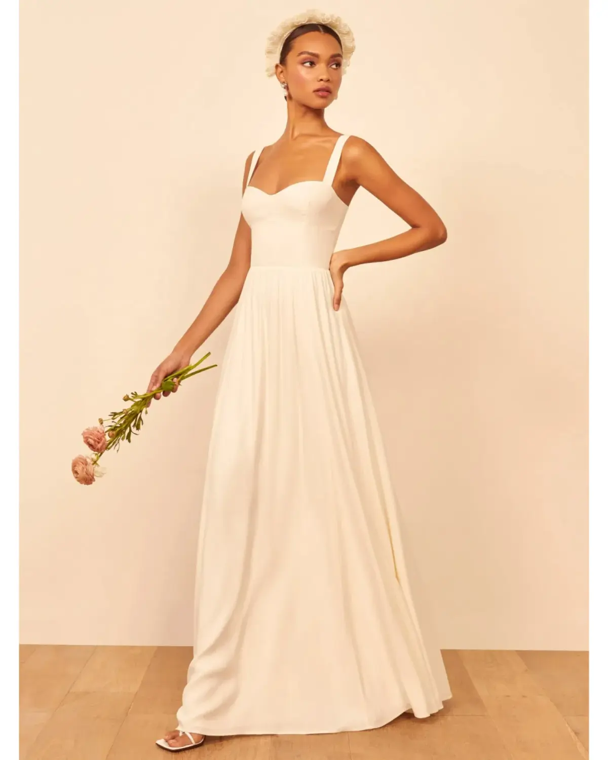 Reformation Hollyhock Dress Cream Size 6 - Image 2