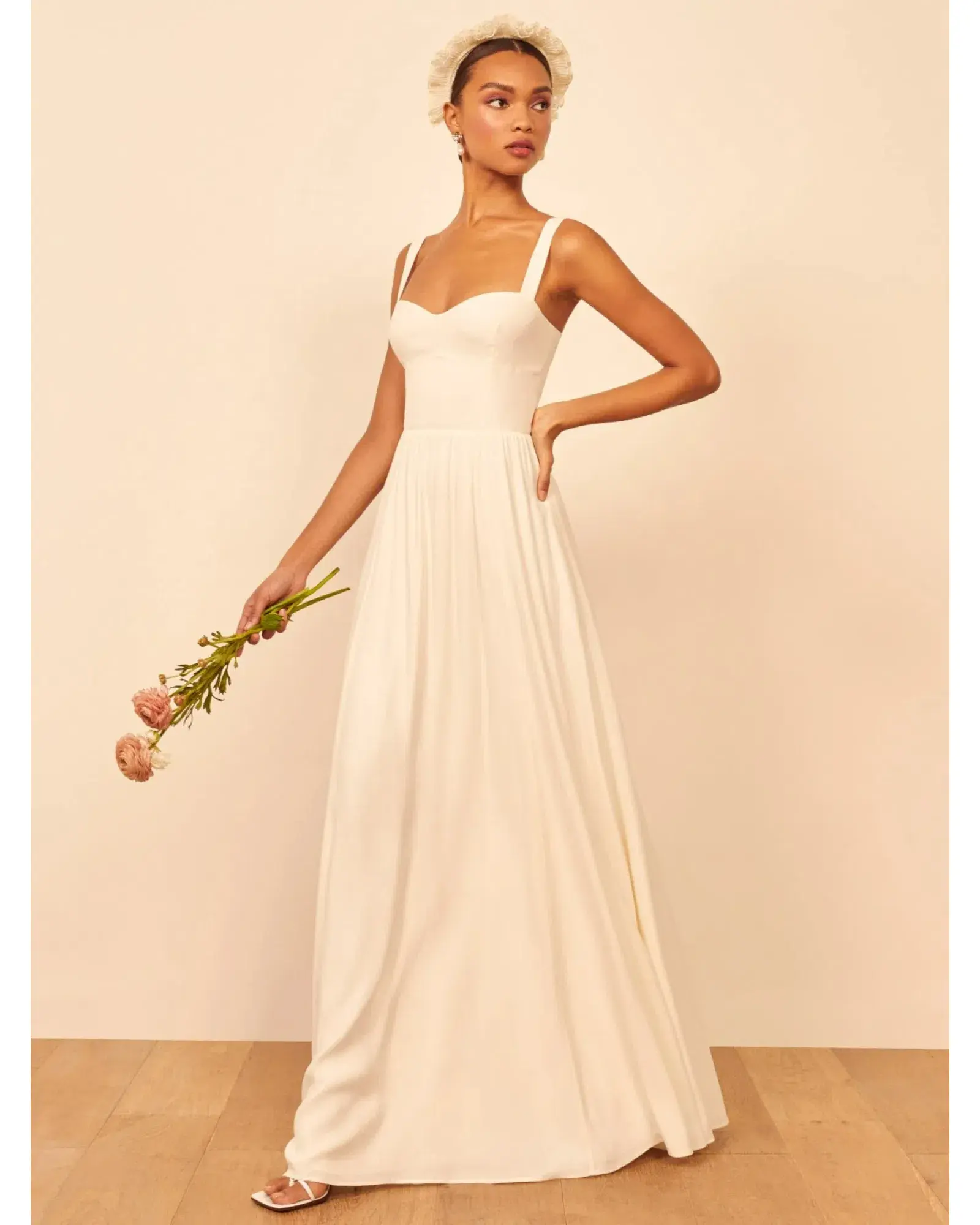 Reformation Hollyhock Dress Cream Size 6 - Image 2