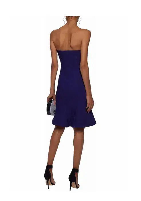 Cinq a Sept Calvina Fluted Candy Dress Indigo Size 4 for rent on The Volte - main image