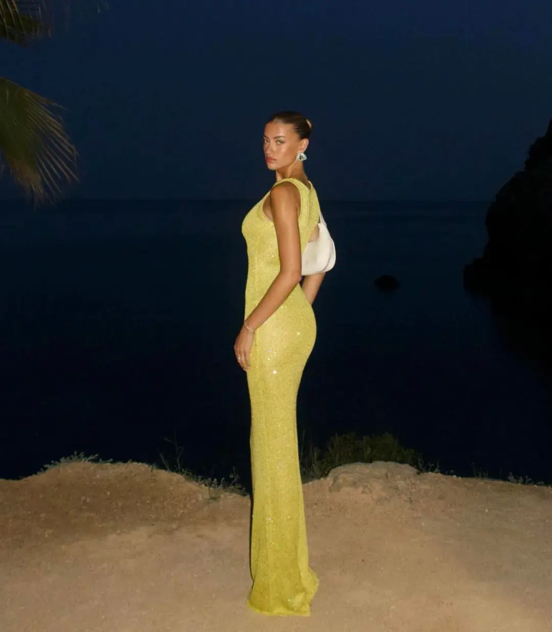 Asta Resort Natalia Dress Chartreuse Sequin Size S / AU 8 for rent on The Volte - main image