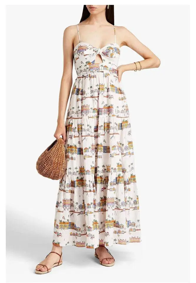 Zimmermann Mae Strapless Maxi Dress Print Size 0P/ AU 6 - Image 2
