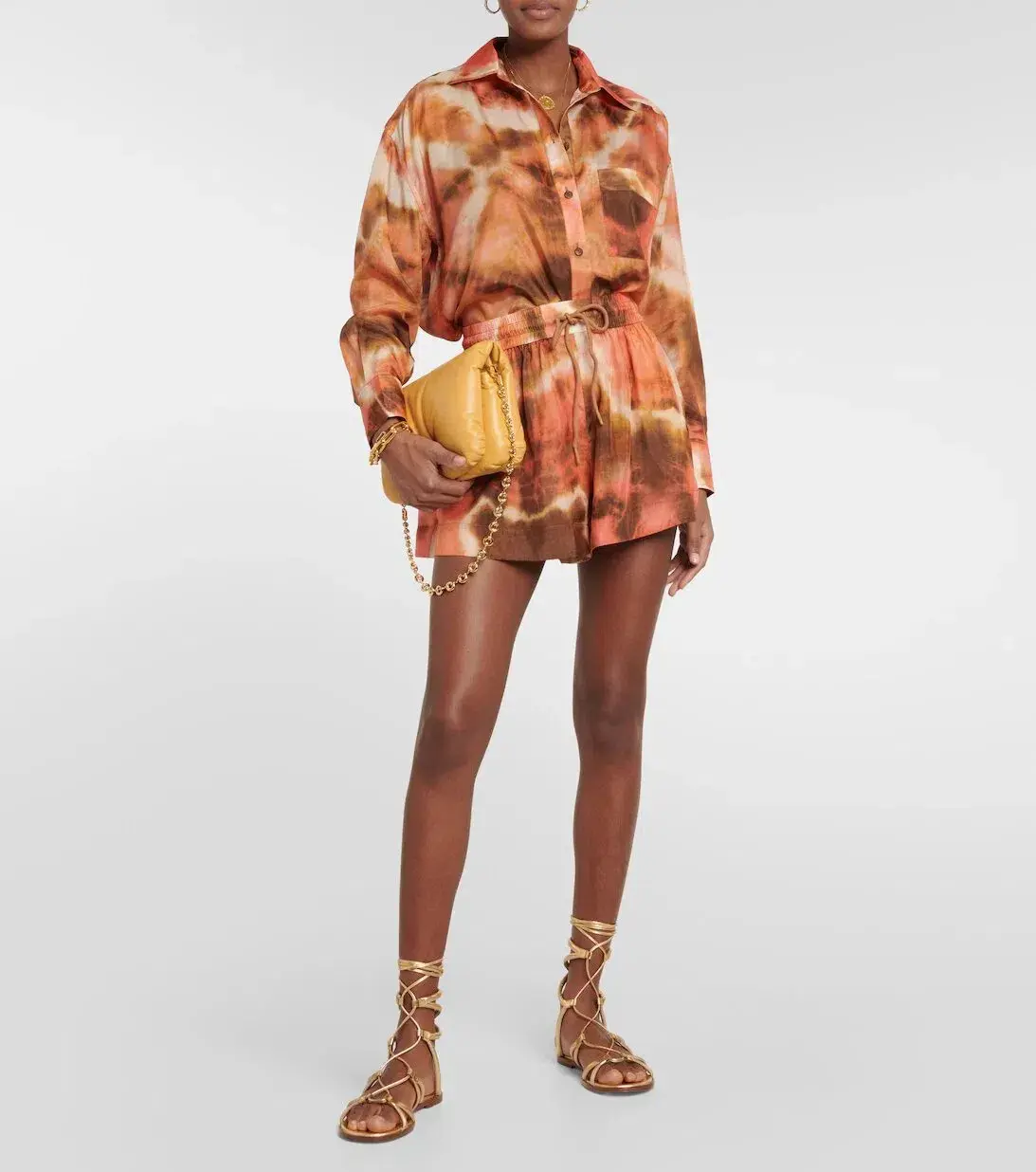 Zimmermann Vacay Relaxed Set in Red/Brown Tie Dye Size 2 / AU 12 - Image 1