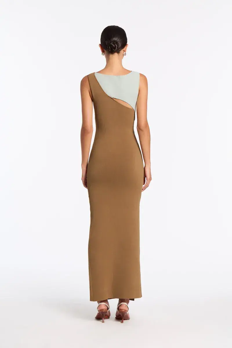 Sir the Label Nadja Cut Out Maxi Dress Cinnamon Size 10 - Image 2