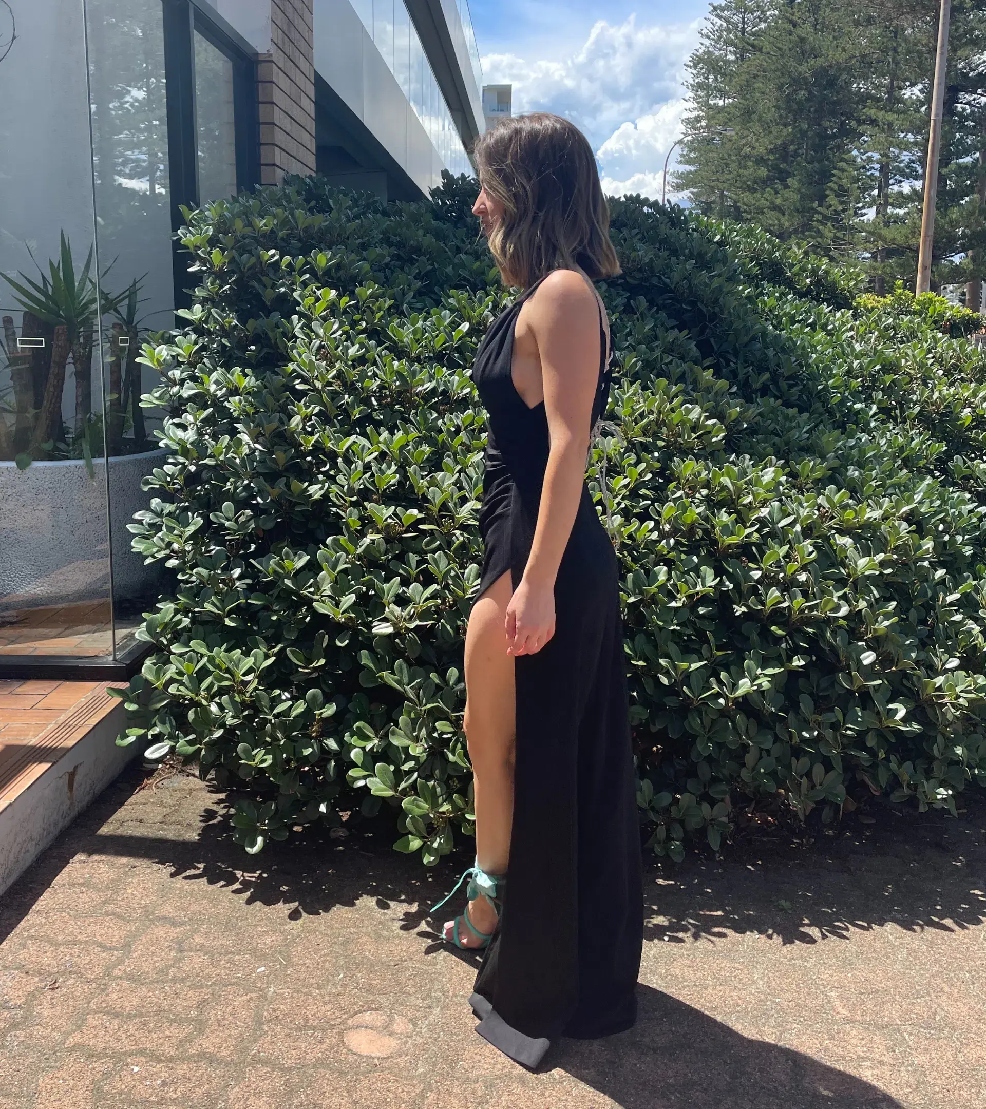Alamour The Label Irma Low Neck Gown Black Size 8 - Image 3