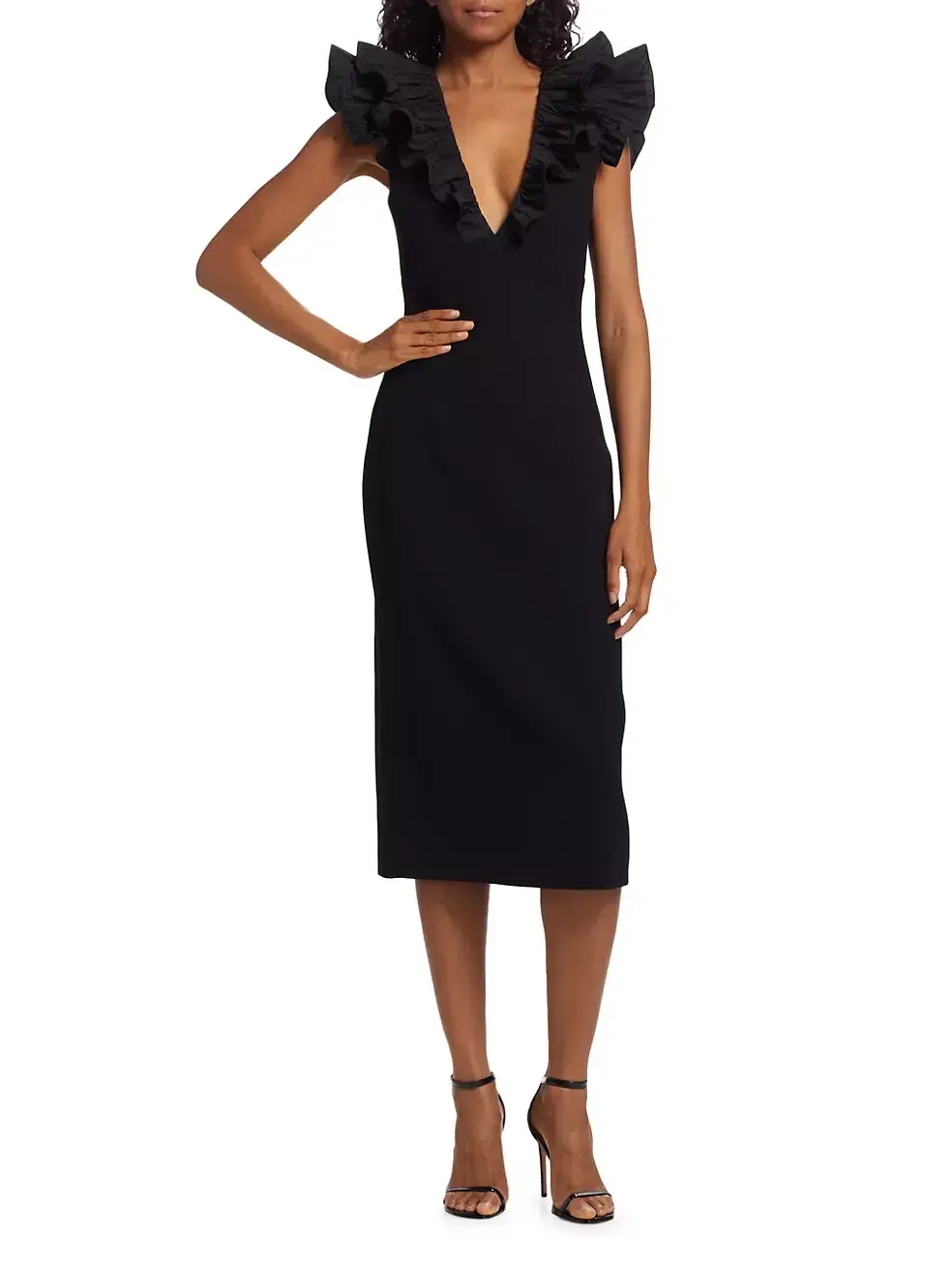 Rebecca Vallance Chloe Midi Dress Black Size 14  - Image 1