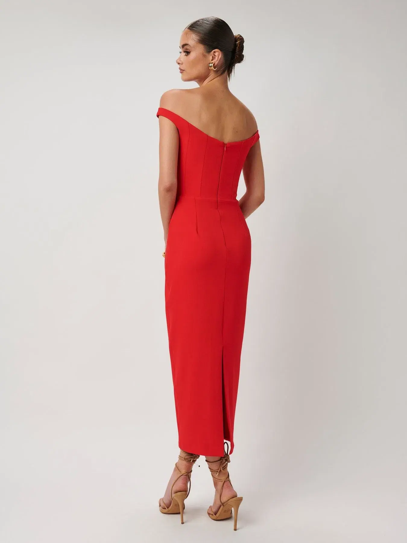 Effie Kats Amaya Dress Cherry Red Size XS/ AU 6 - Image 2
