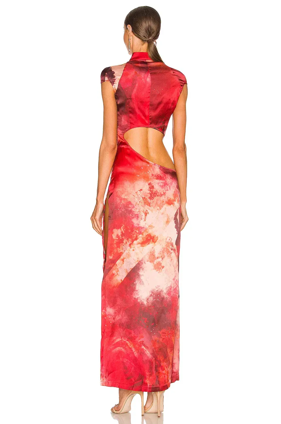 Kim Shui Cut Out Qi Pao Gown Red Rose Size 8 - Image 2