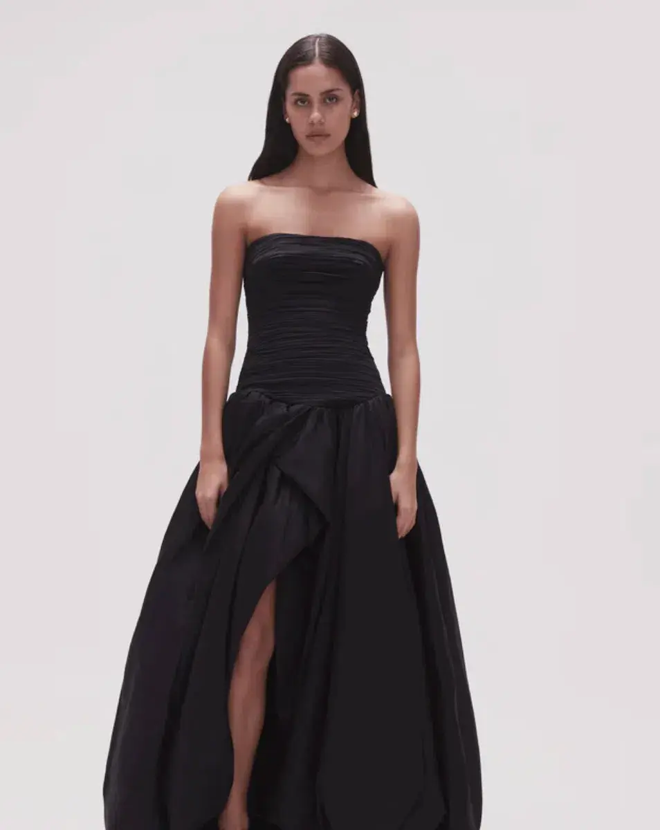 Aje Violette Bubble Hem Maxi Dress Black Size 8 - Image 4
