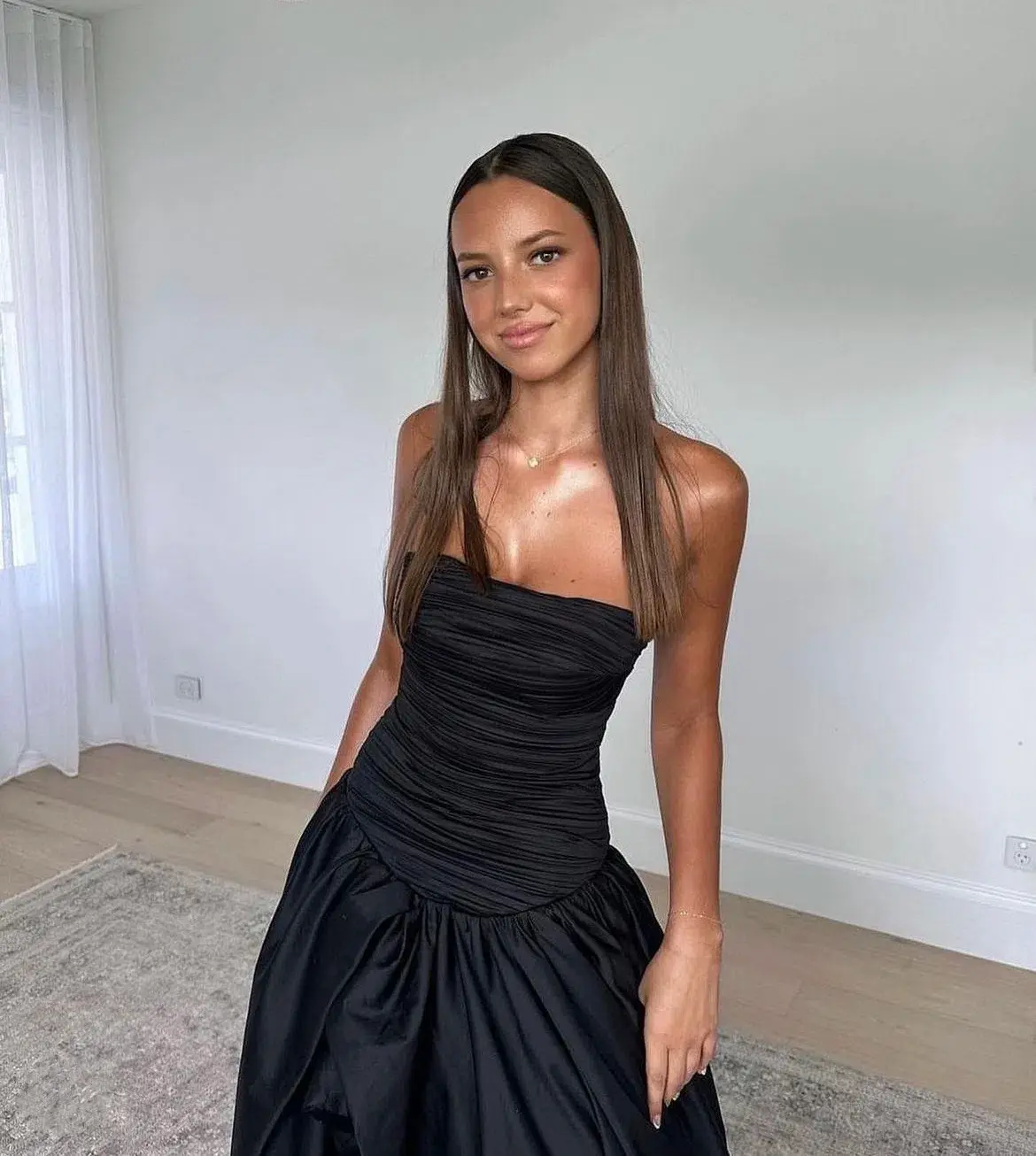 Aje Violette Bubble Hem Maxi Dress Black Size 8 - Image 2