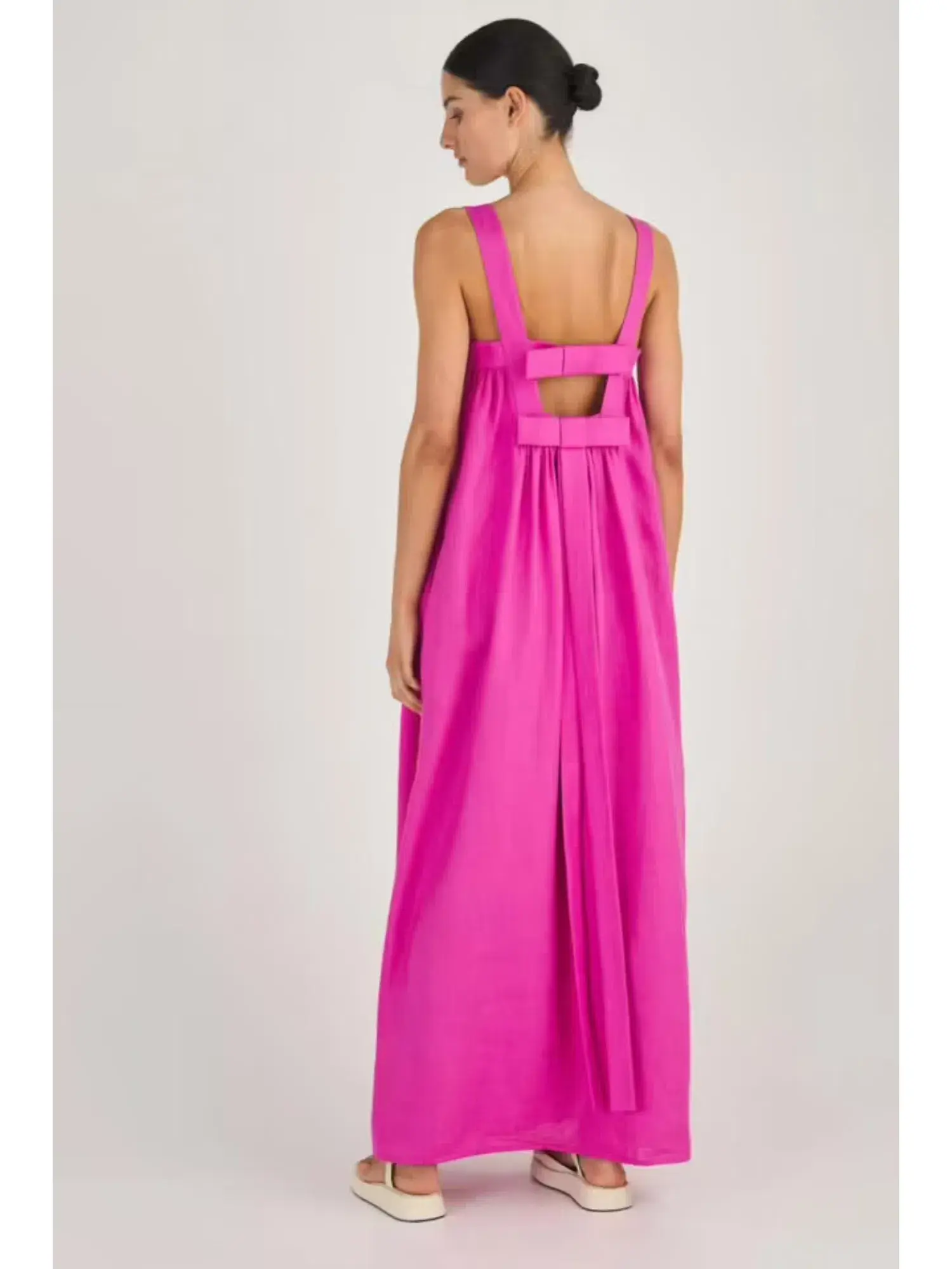 Oroton Bow Detail Sundress Fuchsia Pink Size AU 6  - Image 3