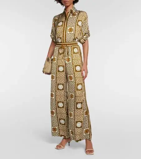 Alemais Dimi Jacquard Shirt & Pant Set Print Size 8 - Image 3