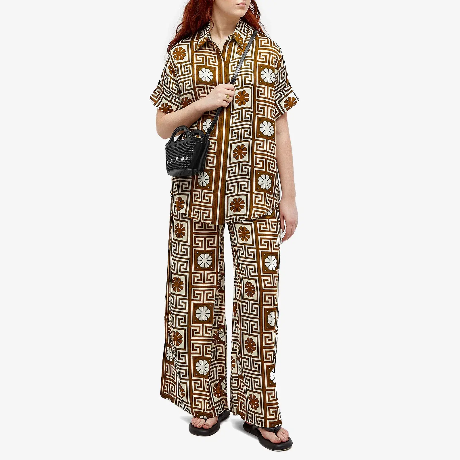 Alemais Dimi Jacquard Shirt & Pant Set Print Size 8 - Image 1