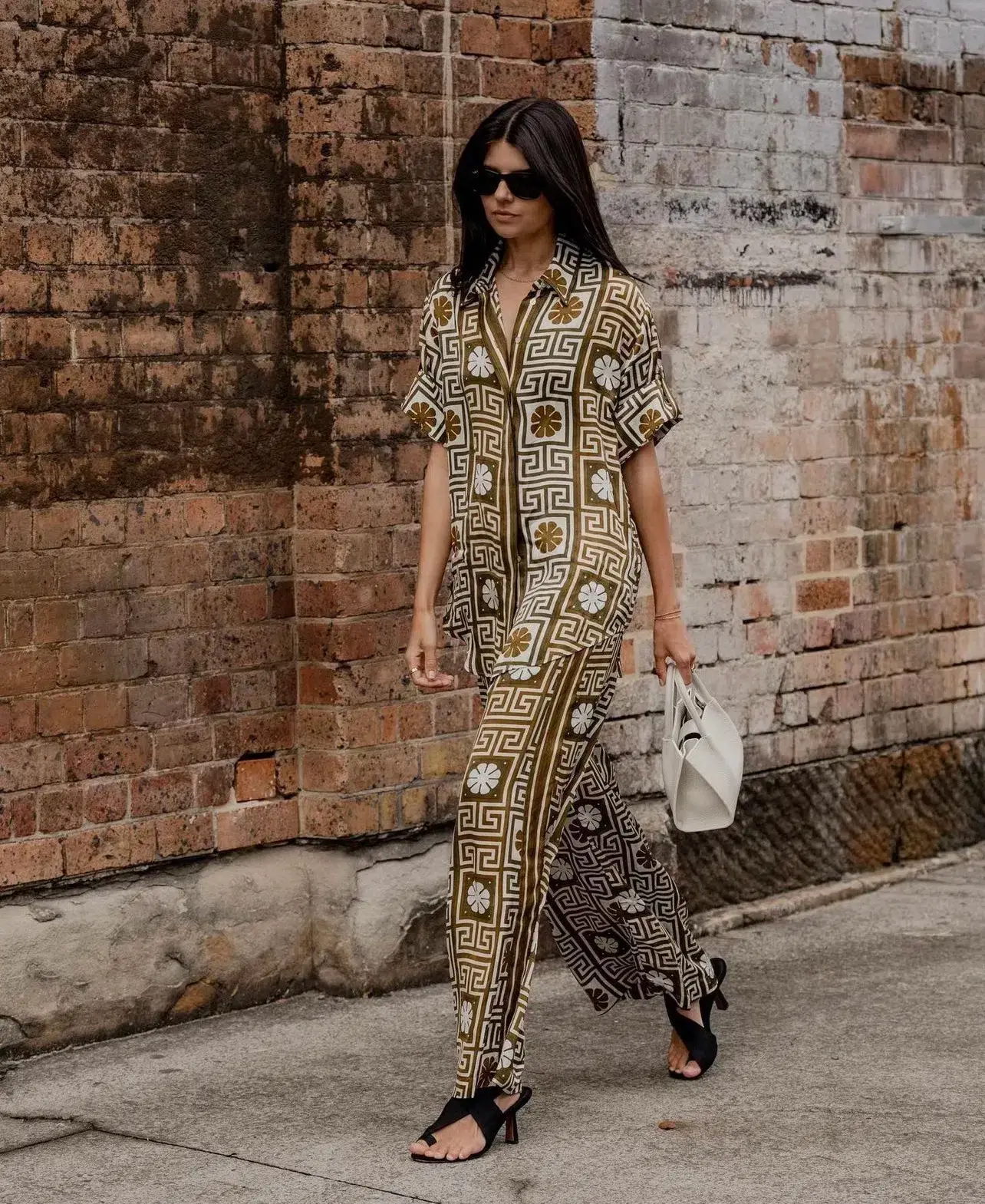 Alemais Dimi Jacquard Shirt & Pant Set Print Size 8 - Image 13
