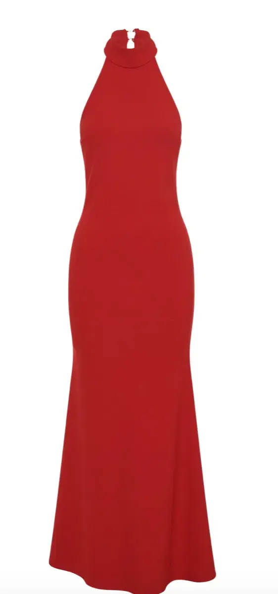 Meshki Genesis High Neck Maxi Dress in Red Size 4 - Image 7