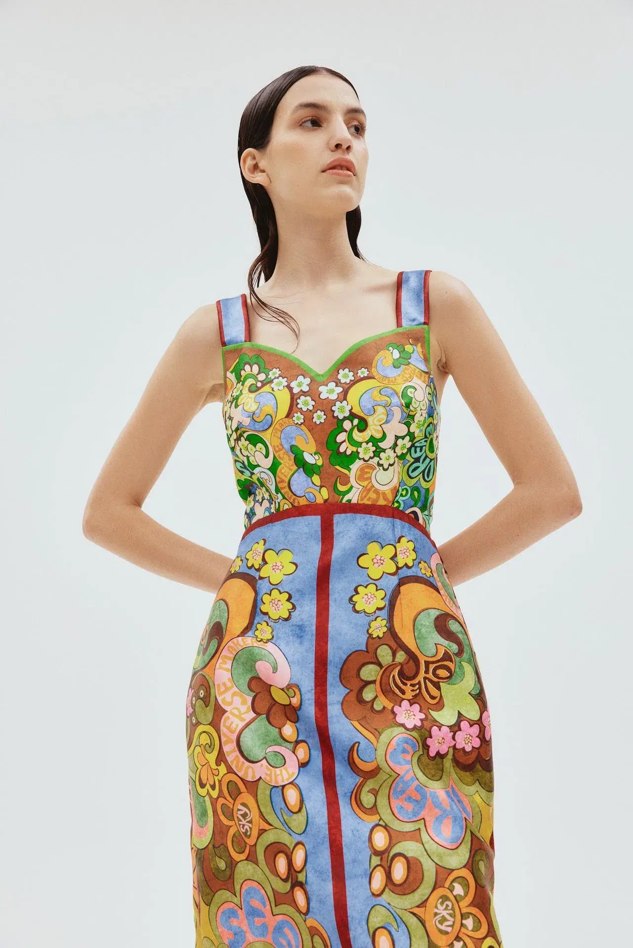 Alemais Dreamer Corset Midi Dress Multi Size 14  - Image 4