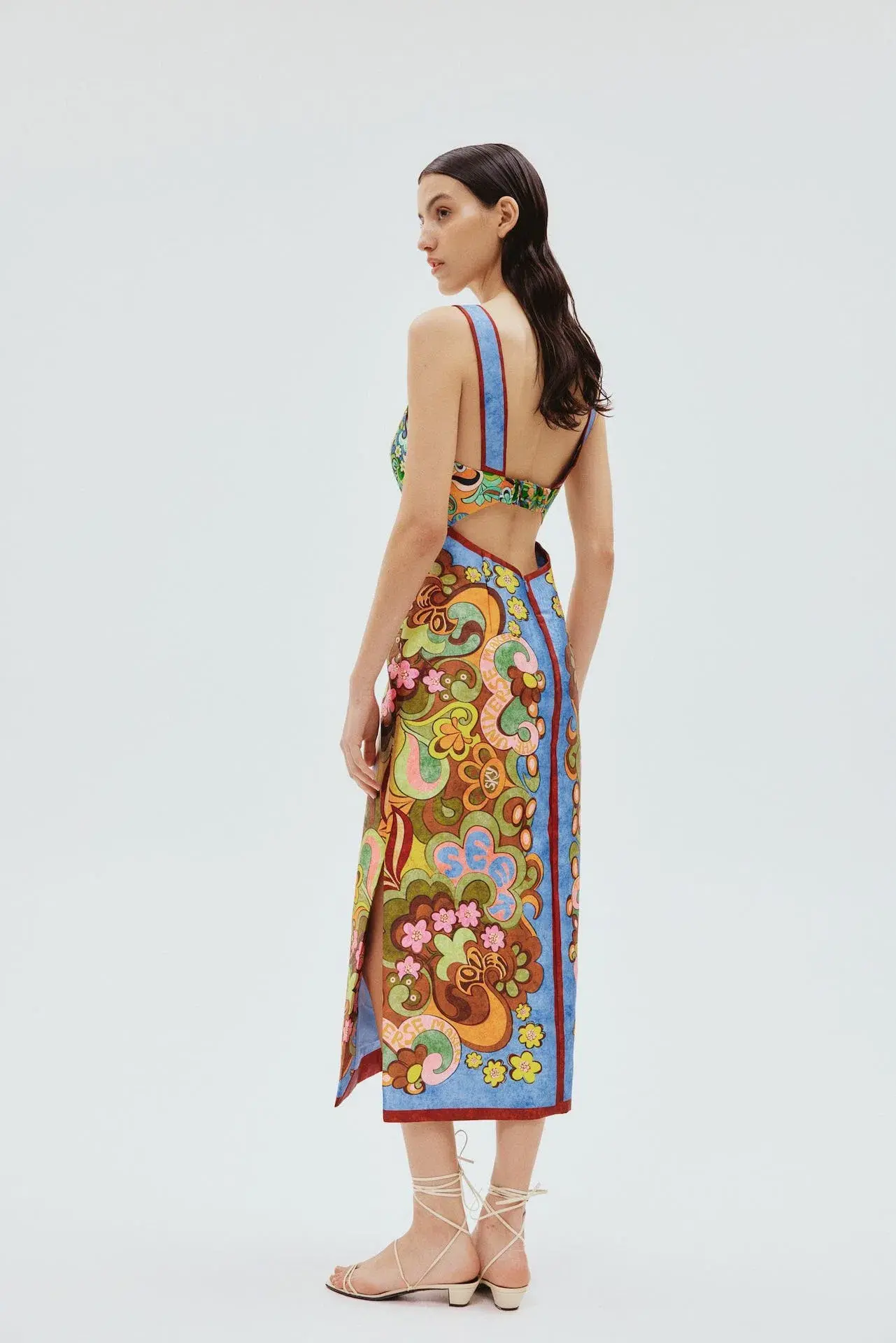 Alemais Dreamer Corset Midi Dress Multi Size 14  - Image 3