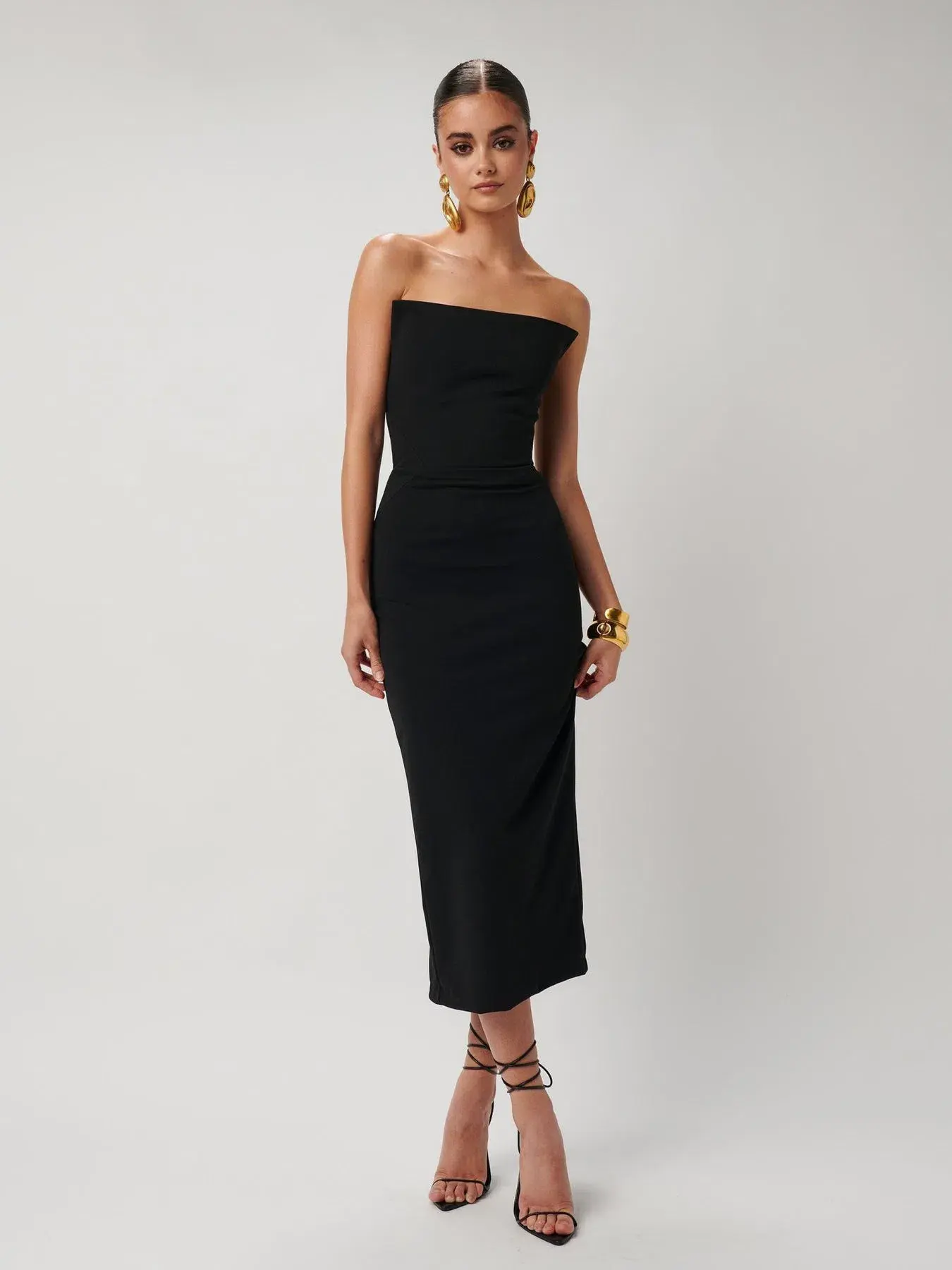 Effie Kats Danna Midi Dress Black Size 10 - Image 1