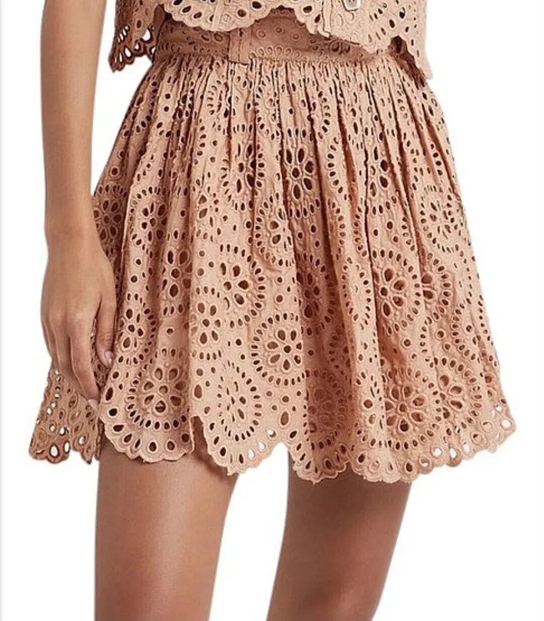 Aje Salita Broderie Skirt in Bleachcoast Beige Size 8 - Image 2