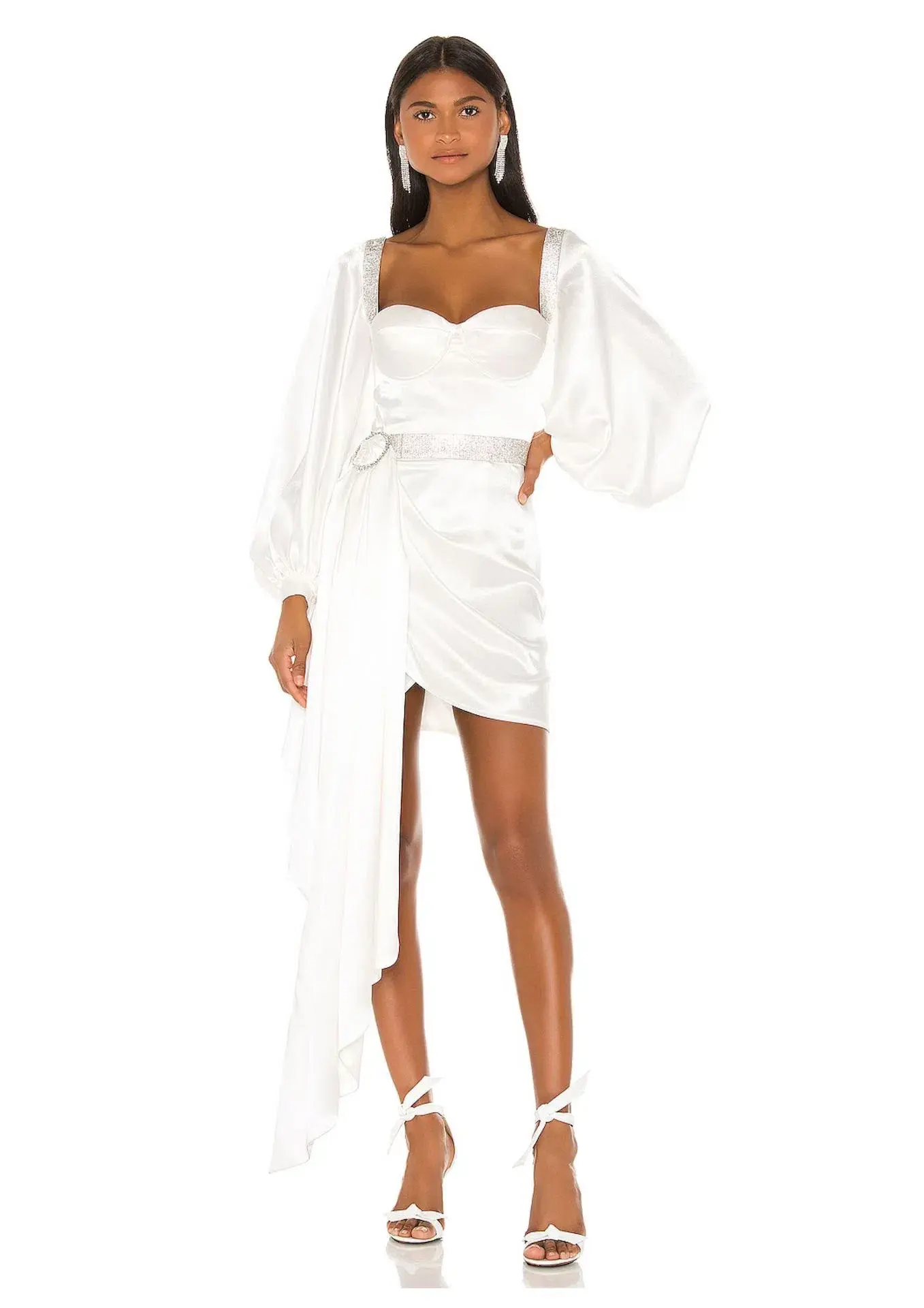Bronx and Banco Lana Bridal Mini Dress in White Size M / AU 10 - Image 1