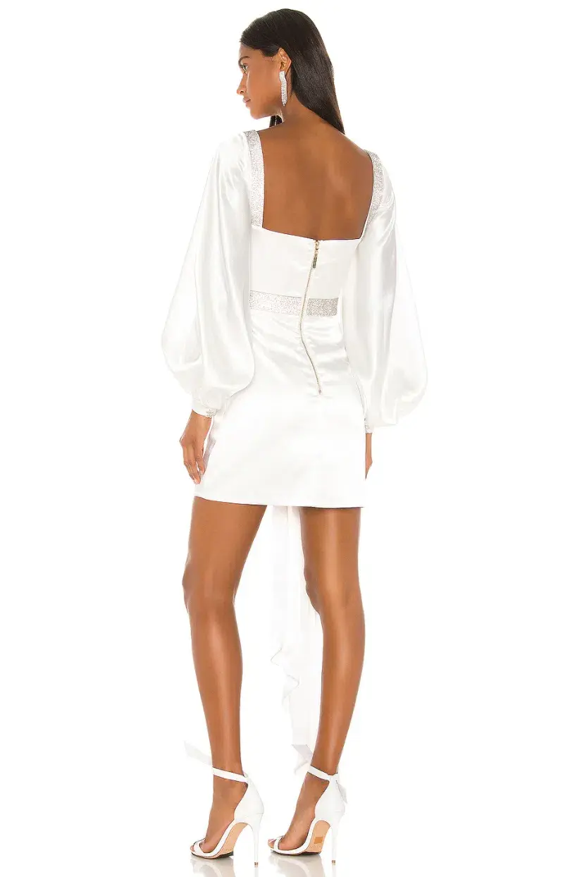Bronx and Banco Lana Bridal Mini Dress in White Size M / AU 10 - Image 3