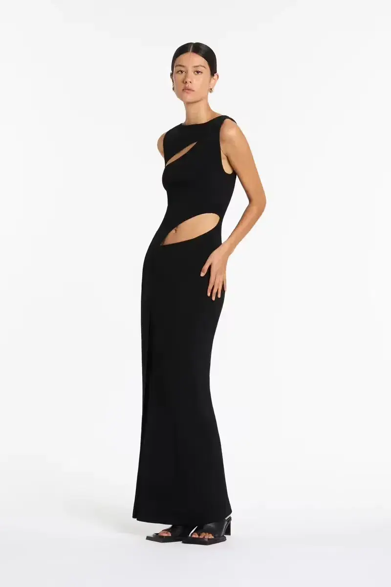 Sir the Label Nadja Cut Out Maxi Dress Black Size 6 - Image 2