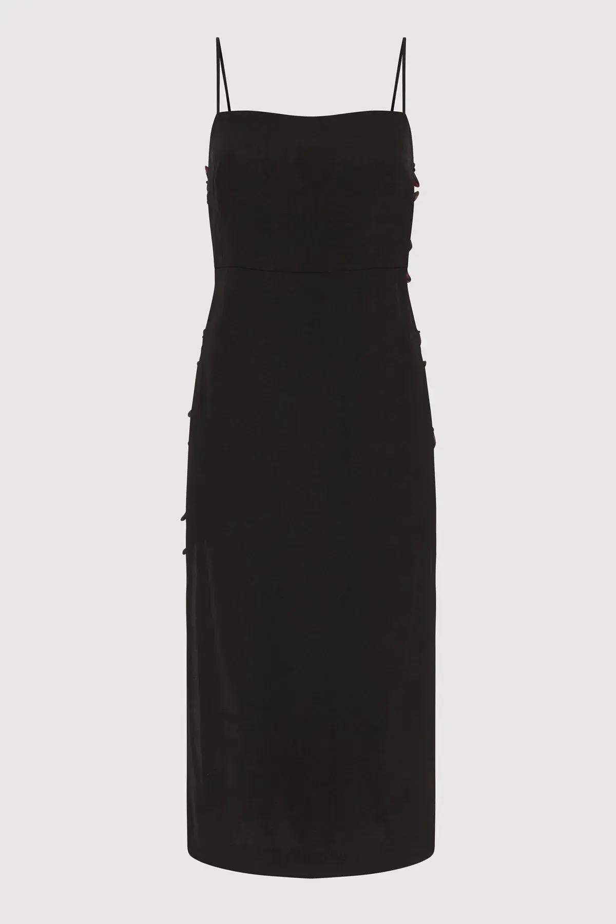 St. Agni Link Detail Midi Dress Black Size 6 - Image 5