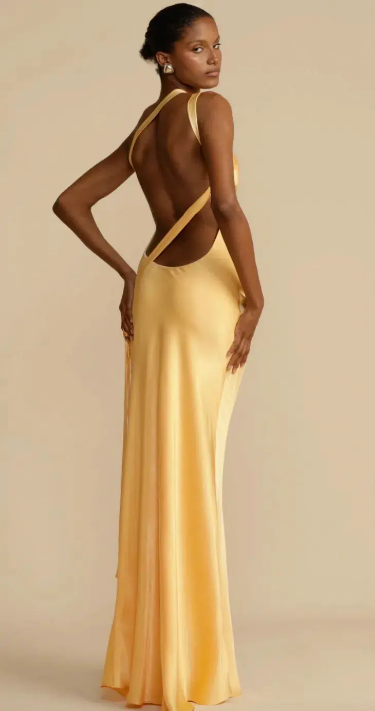 Arcina Ori Monique Dress Yellow Size 6 - Image 3