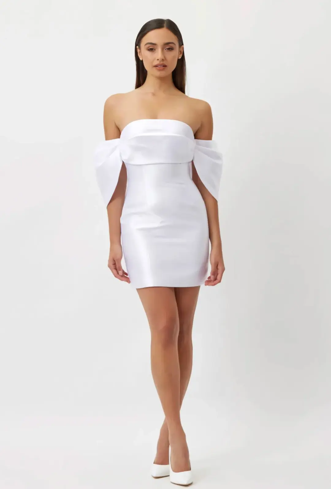 Bianca & Bridgett Eden Mini Dress White Size 8 for rent on The Volte - main image