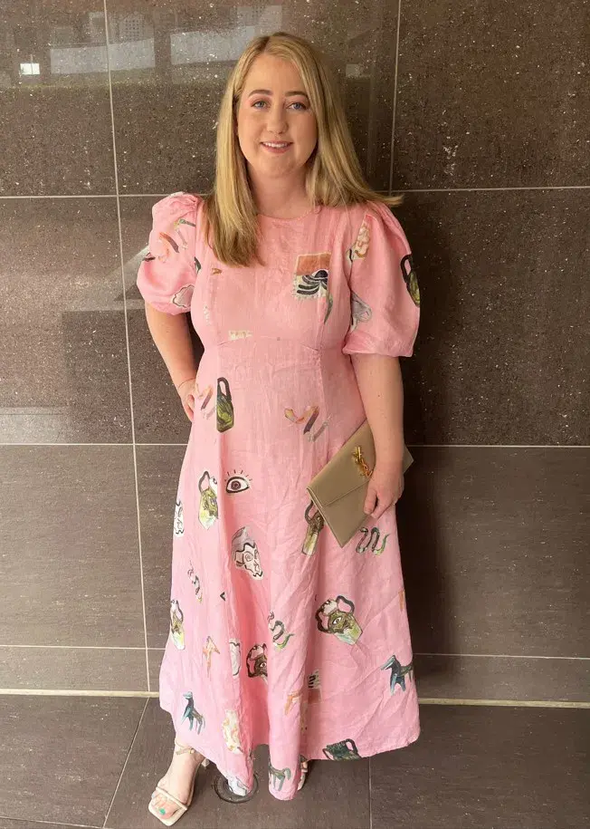 Alemais Cleo Midi Dress Pink Size 14 - Image 1