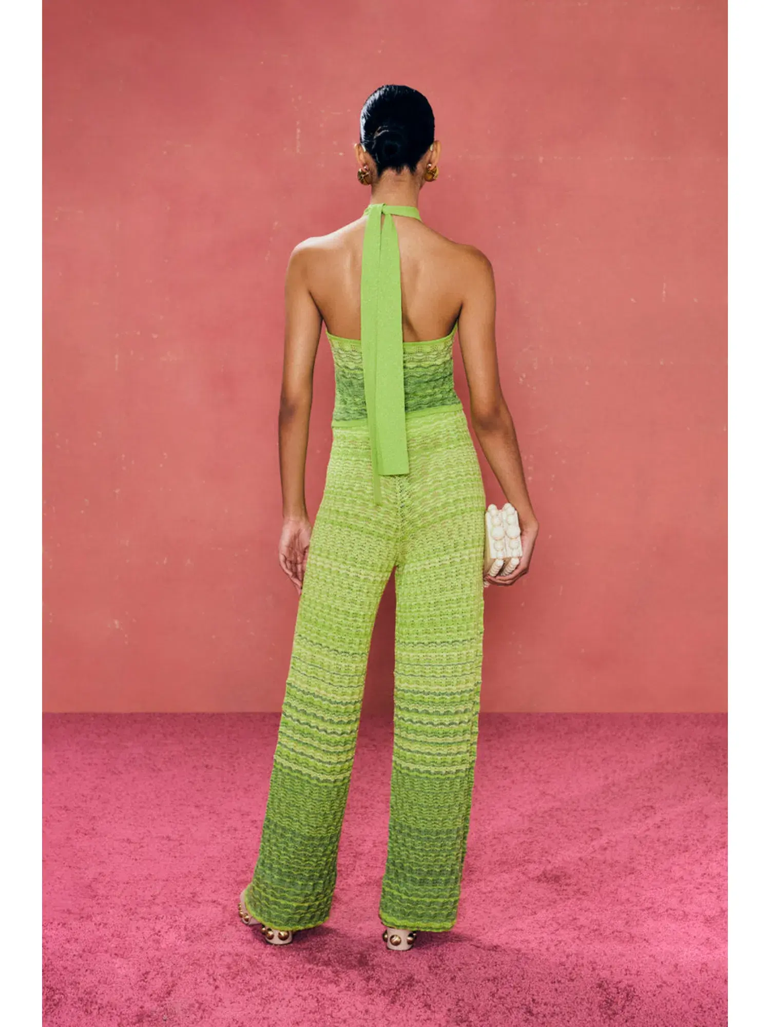Cult Gaia Jayla Knit Pants and Top Set Ombré Size AU 8 - Image 2