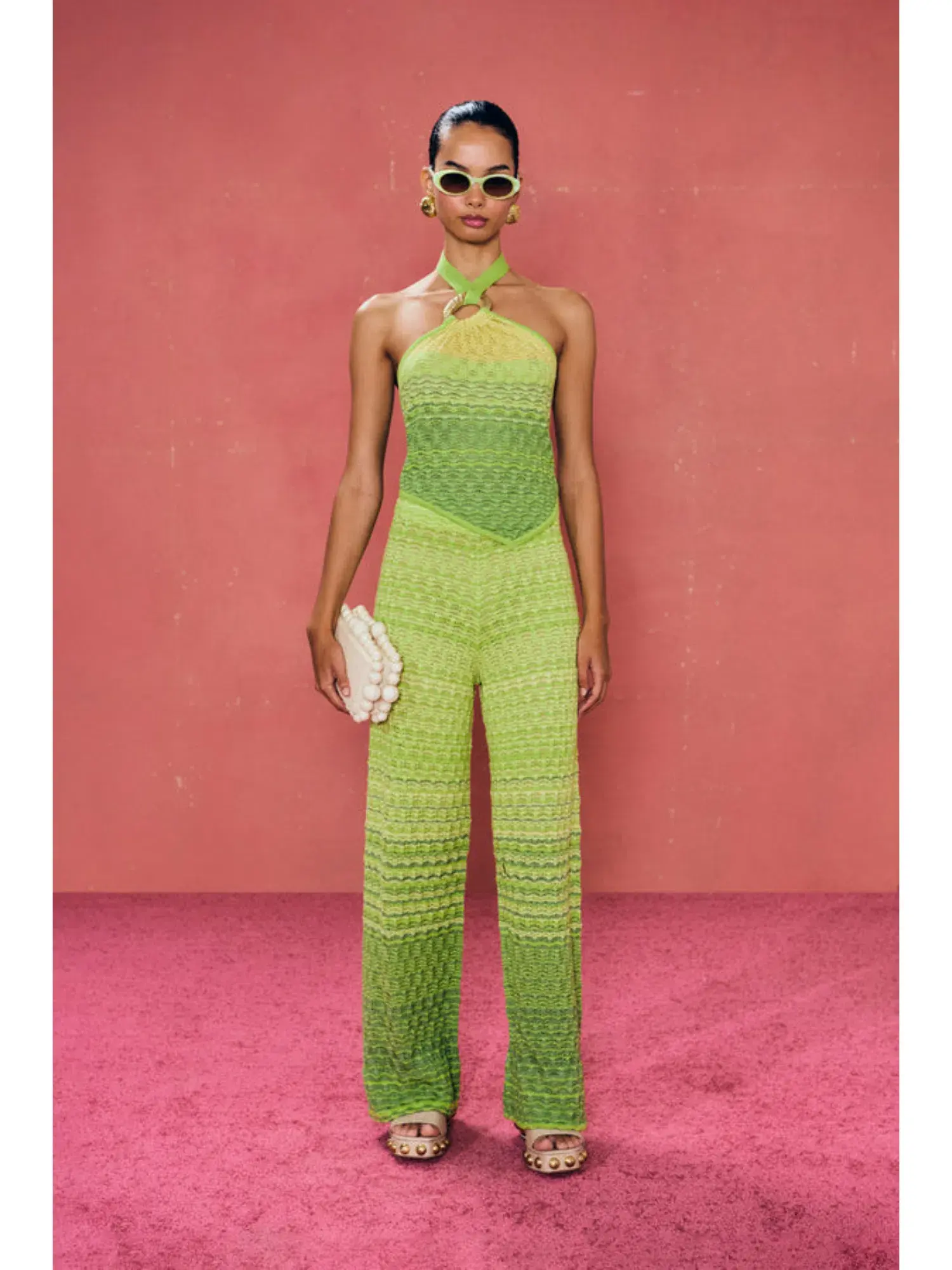 Cult Gaia Jayla Knit Pants and Top Set Ombré Size AU 8 - Image 1