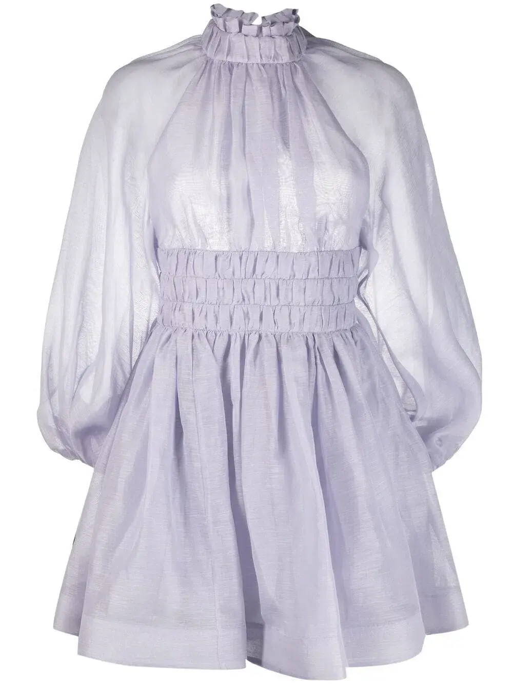 Zimmermann Luminous Long Sleeve Mini Dress Lavender Size 0 / AU 8  - Image 3
