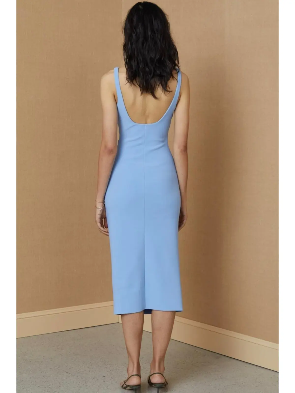 Bec & Bridge Hana Midi Dress Blue Size AU 8 - Image 3