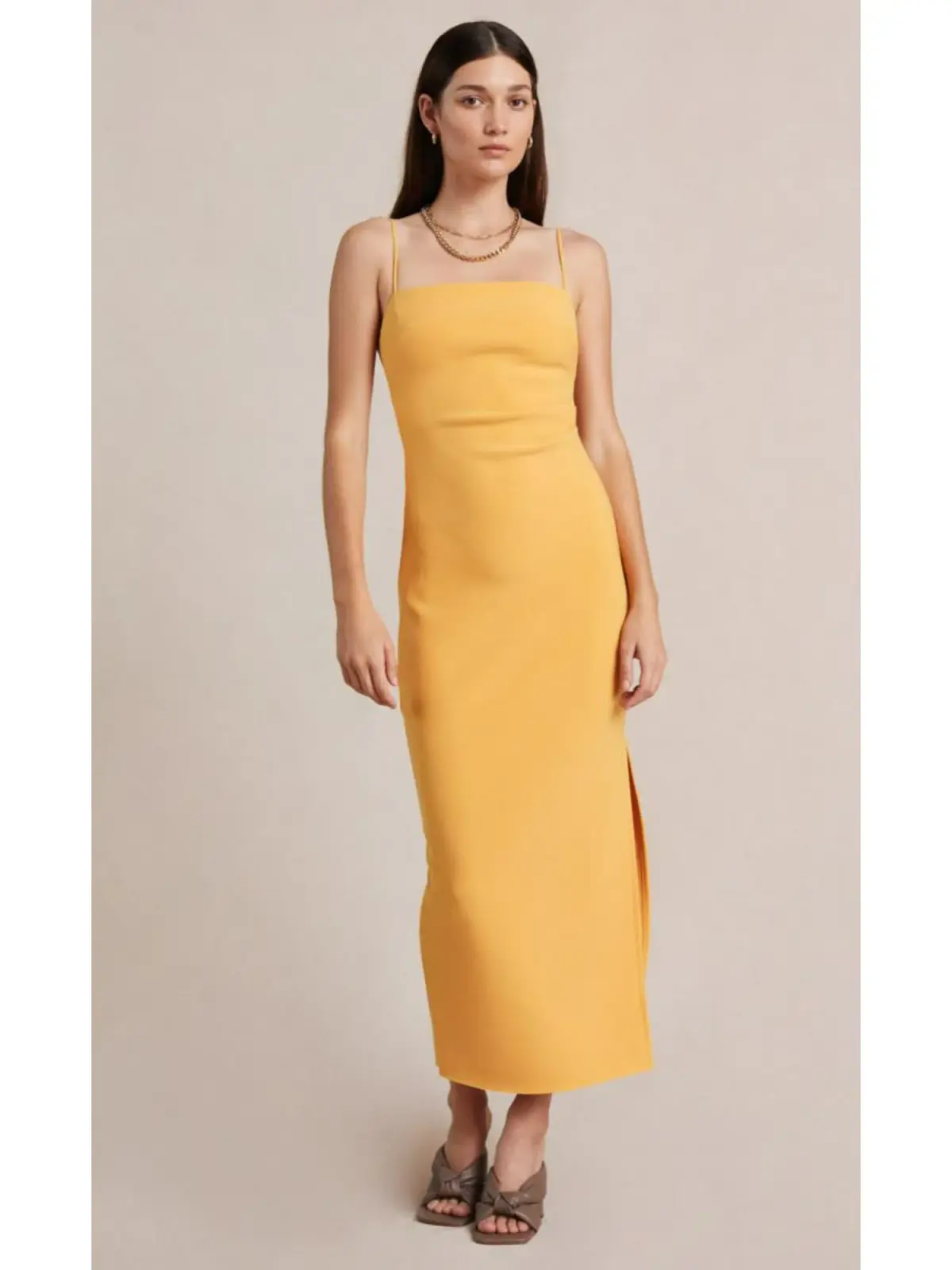 Bec & Bridge Cammi Midi Dress in Marigold Size AU 10 - Image 1