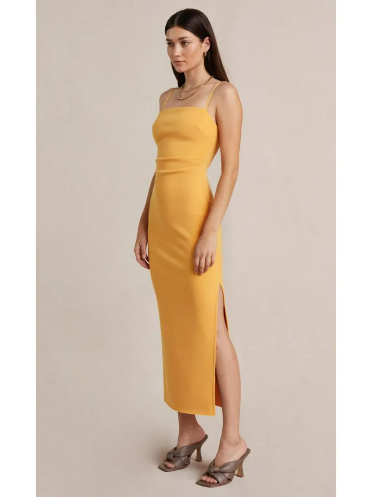 Bec & Bridge Cammi Midi Dress in Marigold Size AU 10 - Image 2