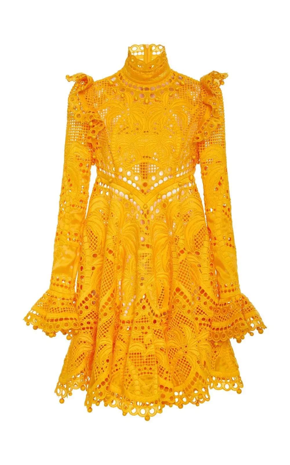Zimmermann Brightside Palm Mini Dress Yellow Size 0 / AU 8  for rent on The Volte - main image