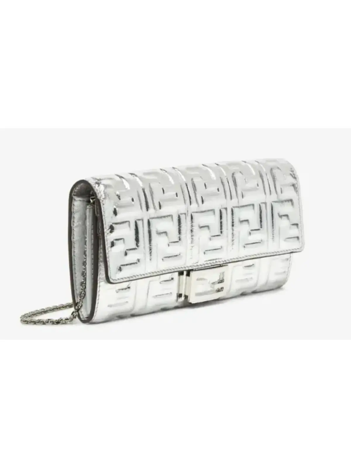 Fendi Baguette Continental WOC Silver - Image 2