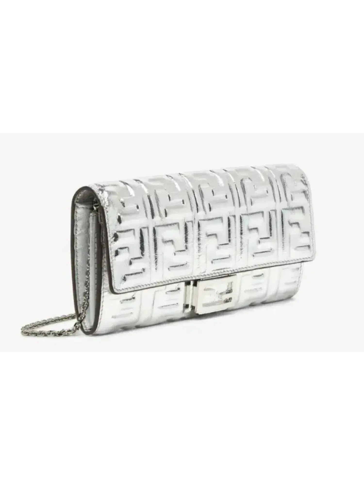 Fendi Baguette Continental WOC Silver - Image 2