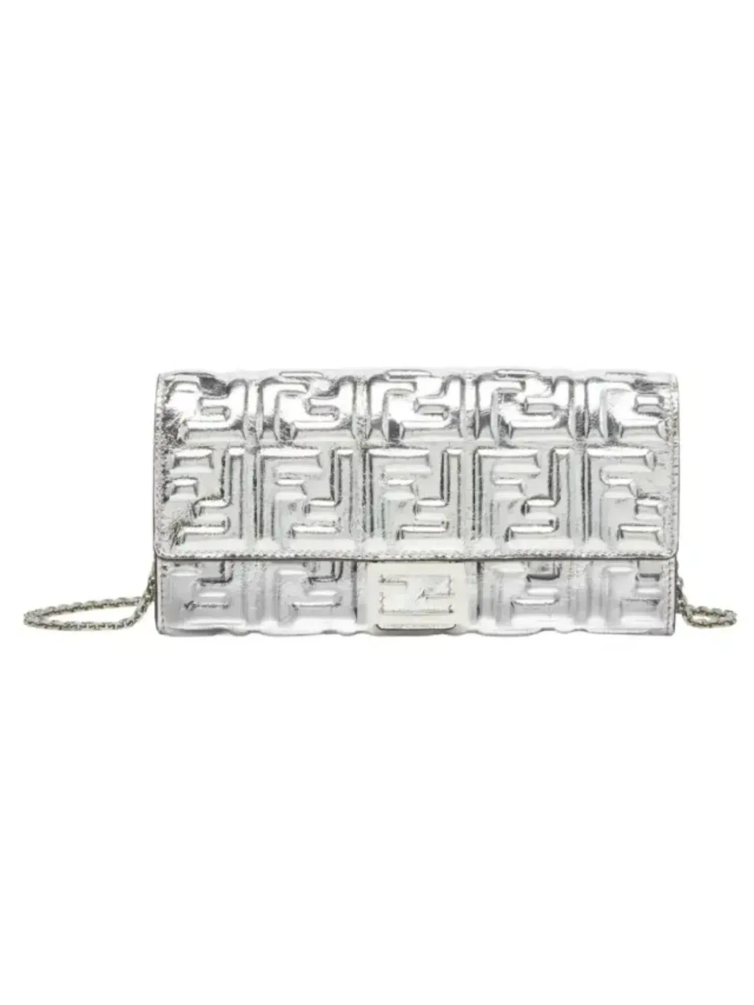 Fendi Baguette Continental WOC Silver - Image 1