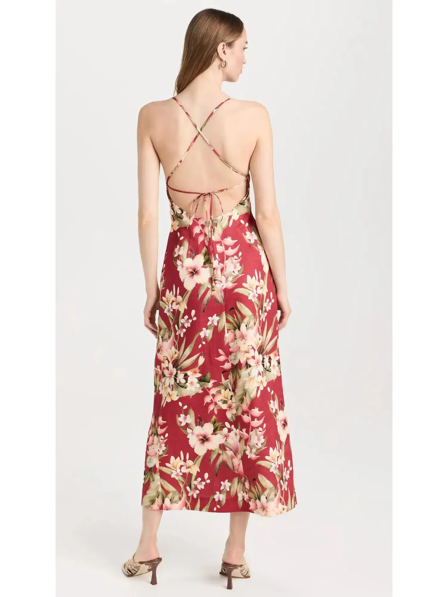 Zimmermann Lexi Slip Dress Red Palm Size 2 / AU 12 - Image 3