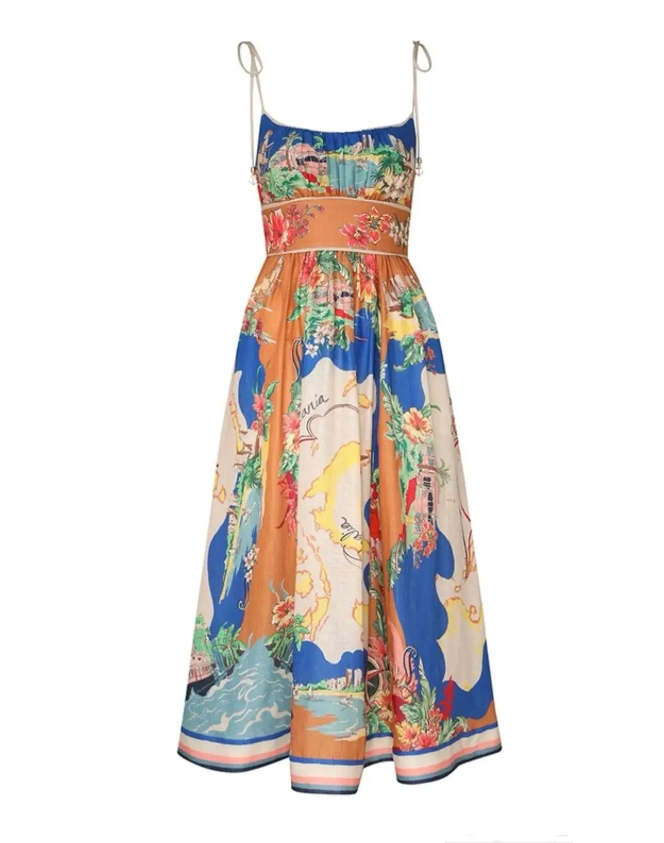 Zimmermann Alight Picnic Dress Nautical Map Size 3 / AU 14 - Image 3