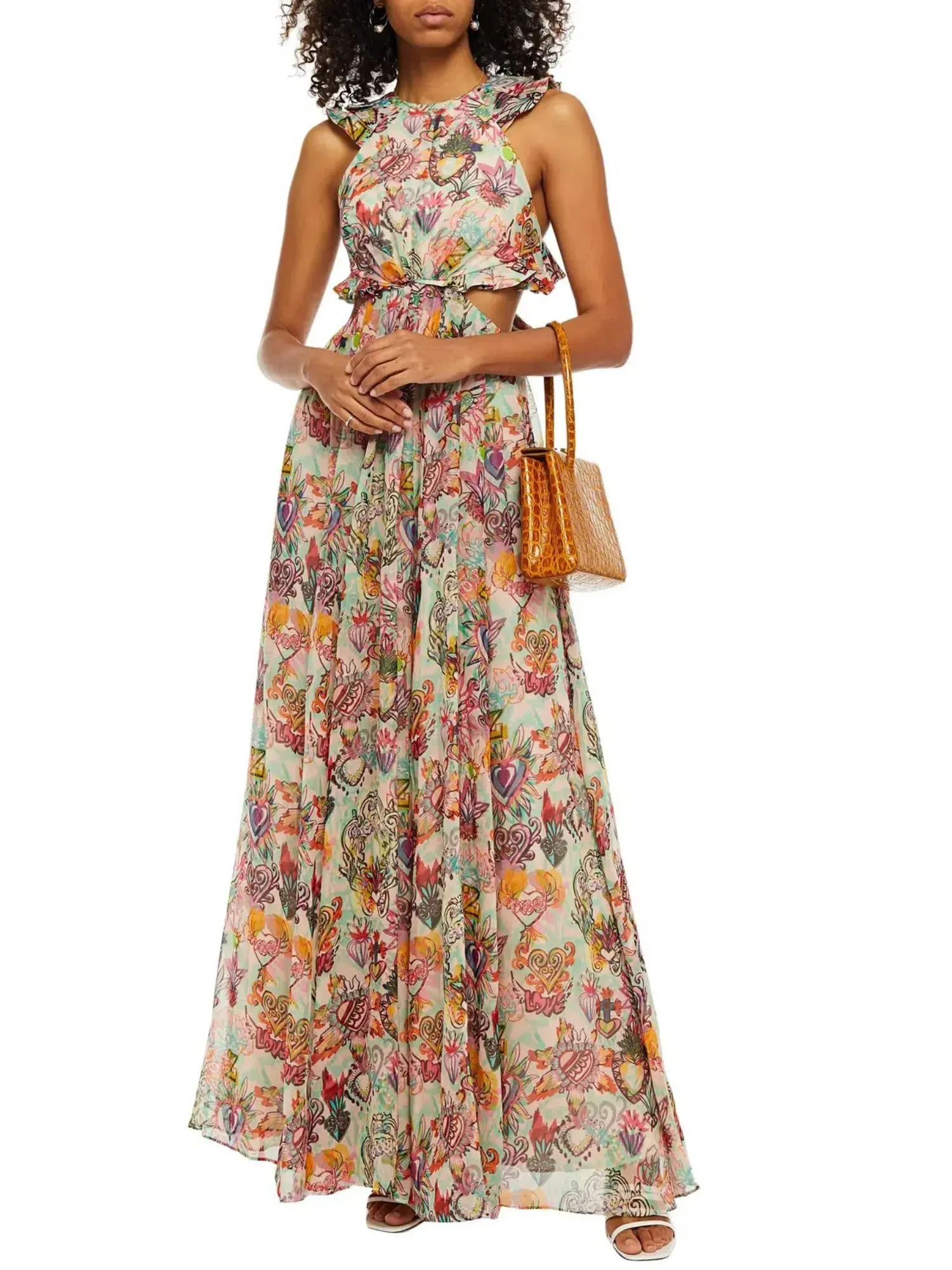 Zimmermann Flaming Hearts The Lovestruck Ruffle Gown Floral Size 3/ AU 14 - Image 2