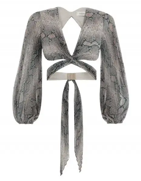 Zimmermann Corsage Pleated Set Python Size 1 / AU 10  - Image 2