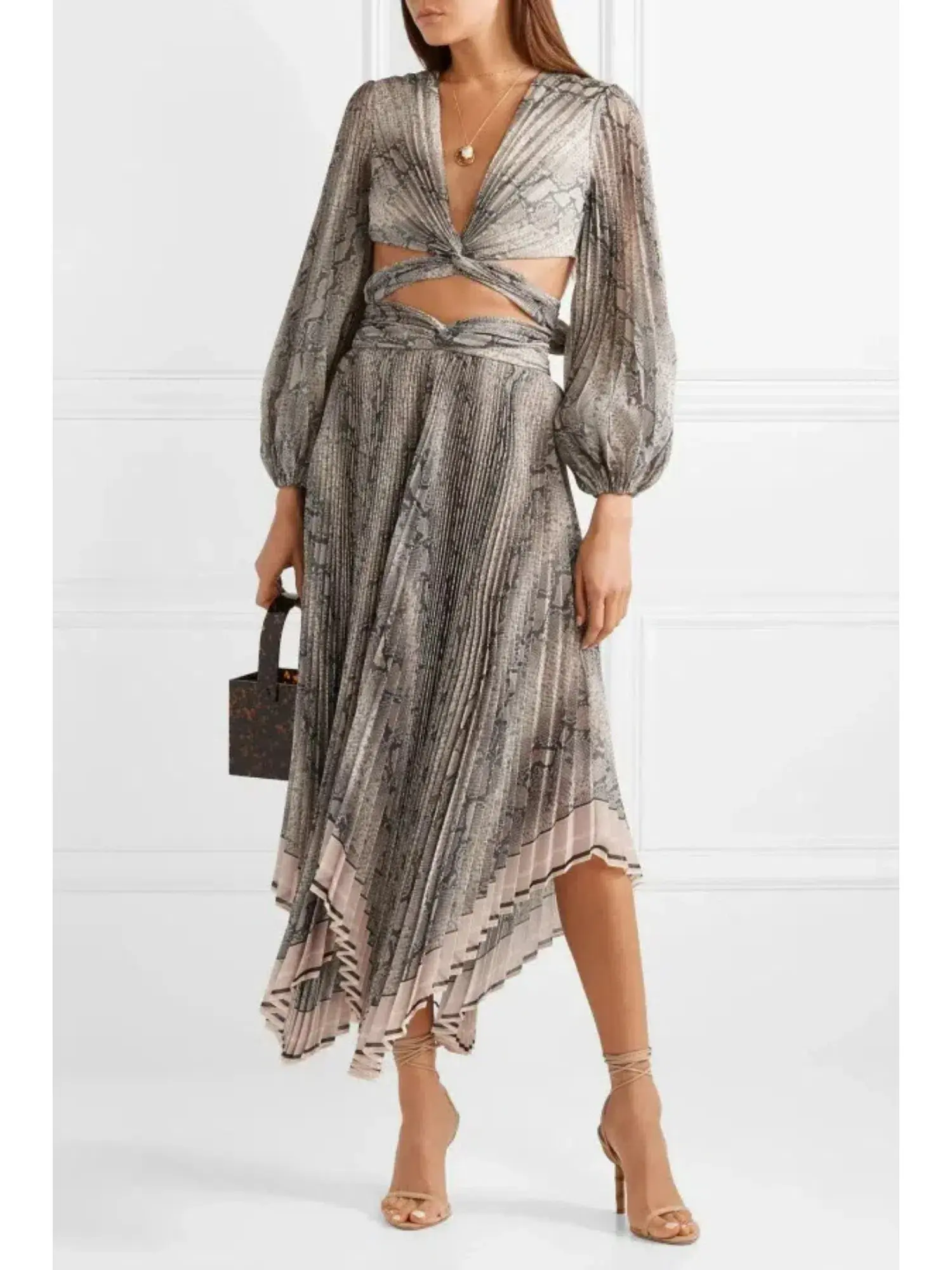 Zimmermann Corsage Pleated Set Python Size 1 / AU 10  - Image 1
